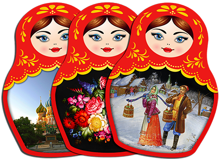 Доска матрёшка красная (Ламинация)