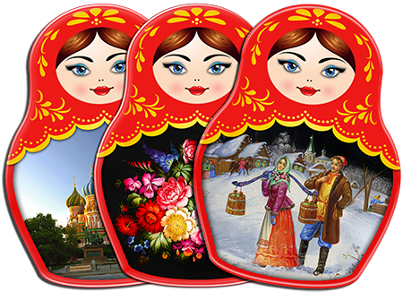 Доска матрёшка красная (смола)