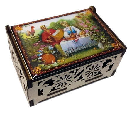 Шкатулки резные 6x8